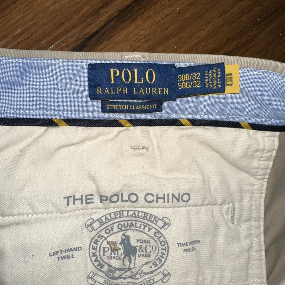 Polo Ralph Lauren Men's Chino Stretch Classic Cotton Twill Pants Khaki 50B/32